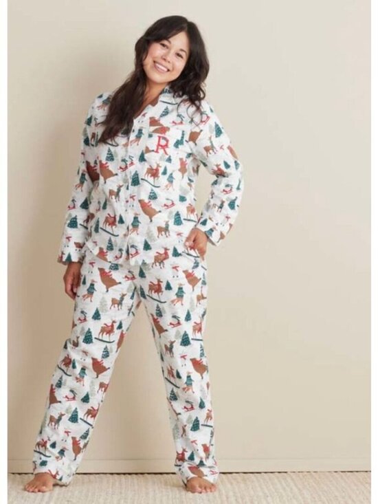 The Company Store Other - The Company Store Womens Winter Skating Animals Pajama Set Sz Small White XM EXC